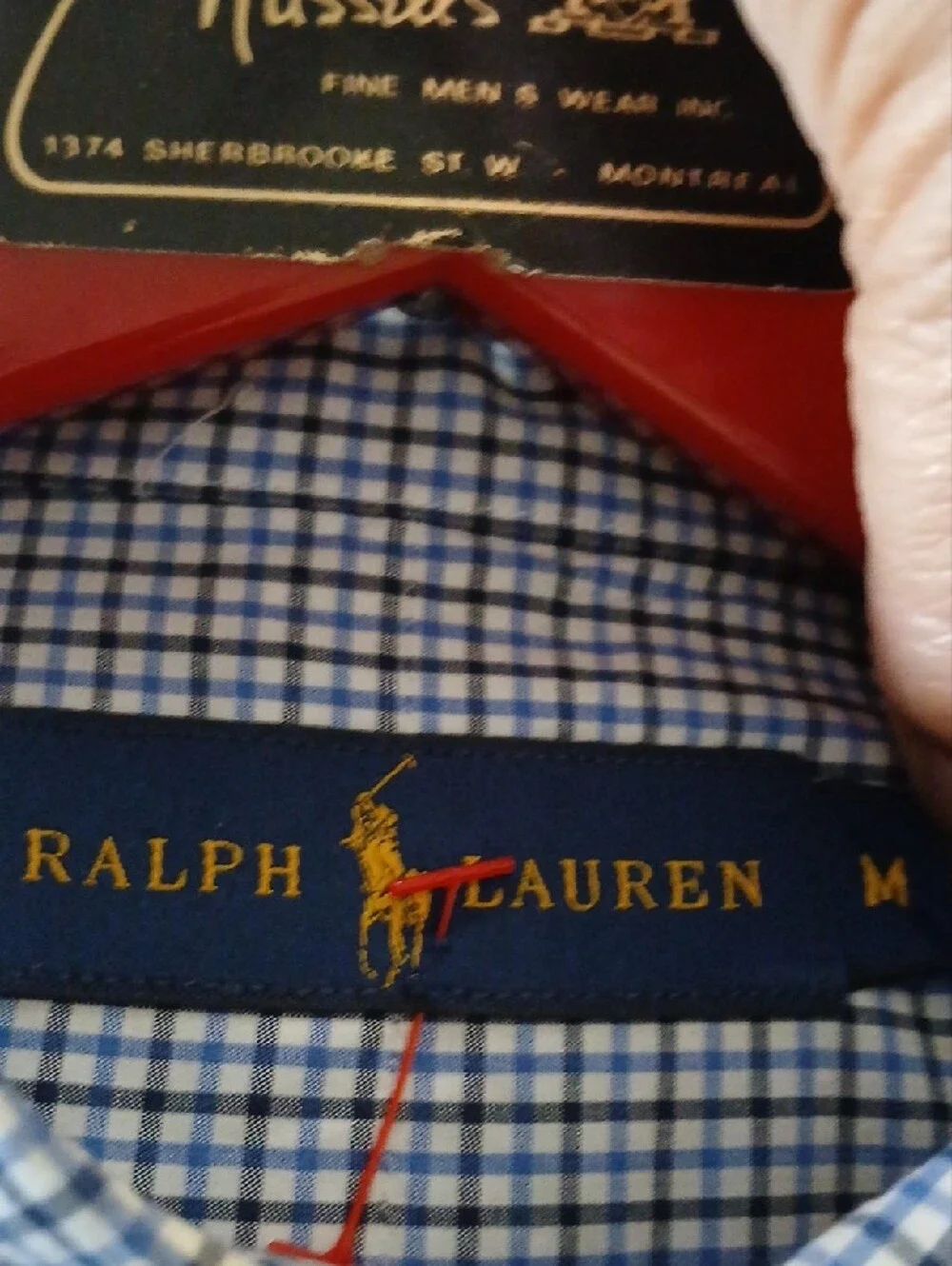 Polo by Ralph Lauren Navy and White Micro-Check Button-Down Shirt